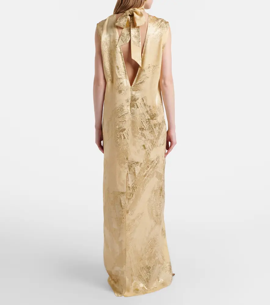 Taller Marmo Gilded Miami fil coupé maxi dress | Thumbnail 3 Taller Marmo Gilded Miami fil coupé maxi dress | Thumbnail 3
