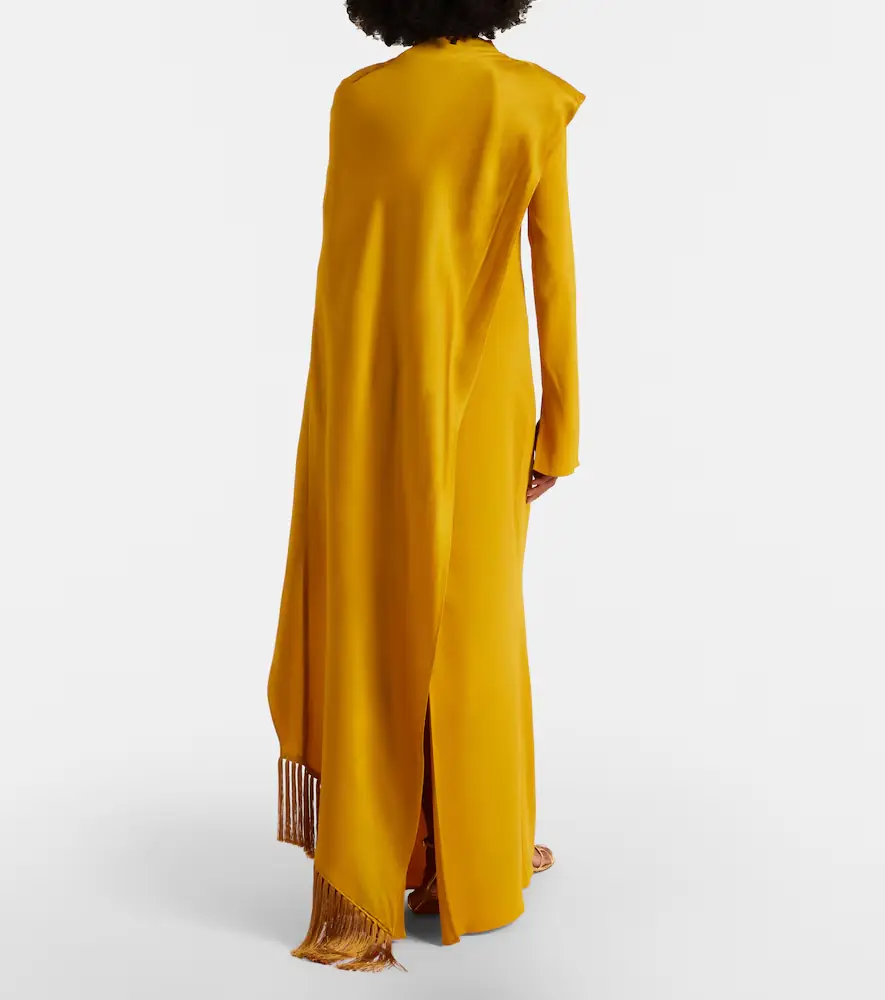 Taller Marmo Mounia caped crêpe cady gown | Thumbnail 2 Taller Marmo Mounia caped crêpe cady gown | Thumbnail 2