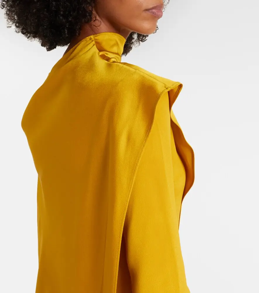 Taller Marmo Mounia caped crêpe cady gown | Thumbnail 3 Taller Marmo Mounia caped crêpe cady gown | Thumbnail 3