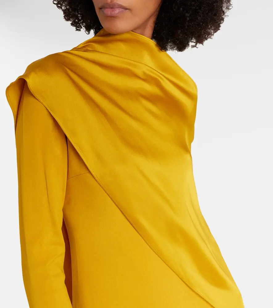 Taller Marmo Mounia caped crêpe cady gown | Thumbnail 5 Taller Marmo Mounia caped crêpe cady gown | Thumbnail 5
