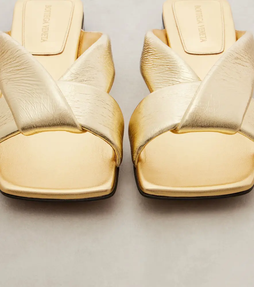 Bottega Veneta Riva metallic leather mules | Thumbnail 2 Bottega Veneta Riva metallic leather mules | Thumbnail 2