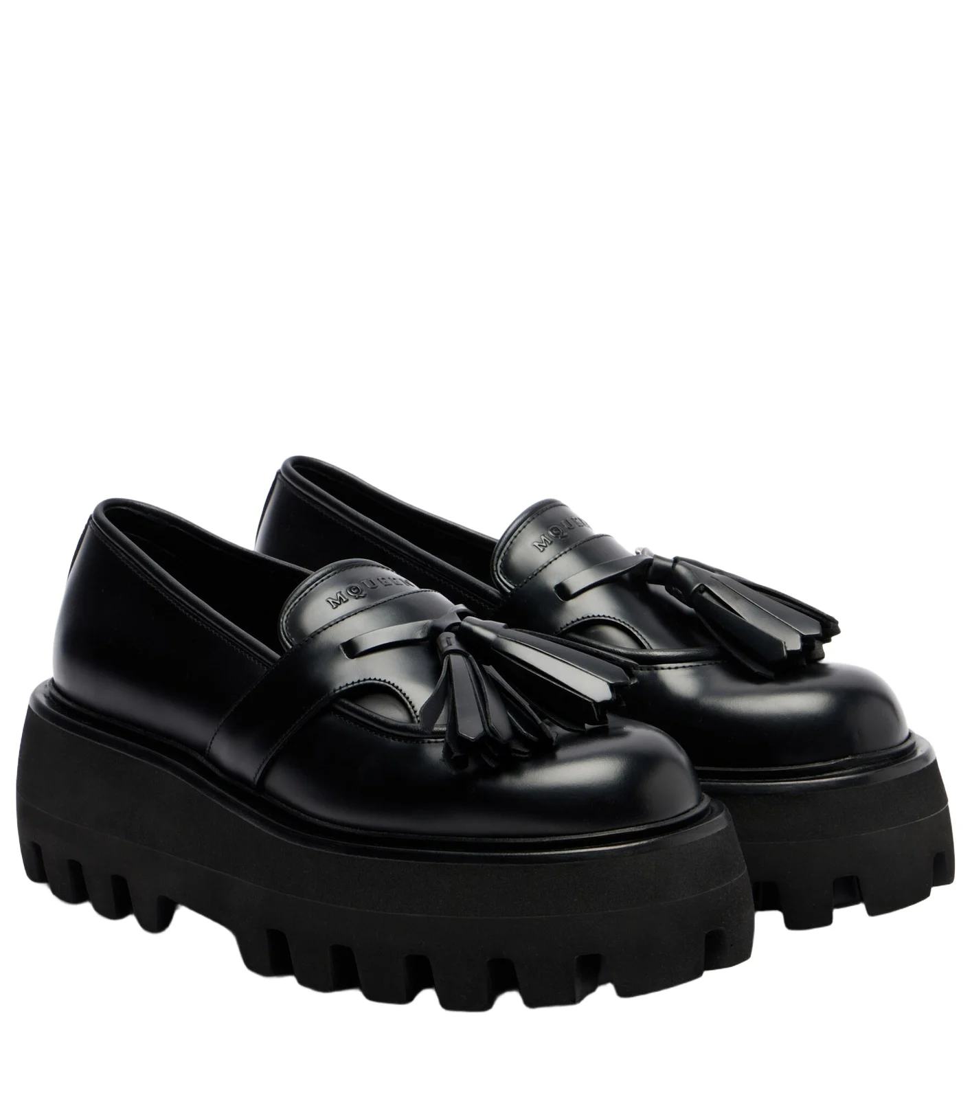 Sofa leather platform loafers