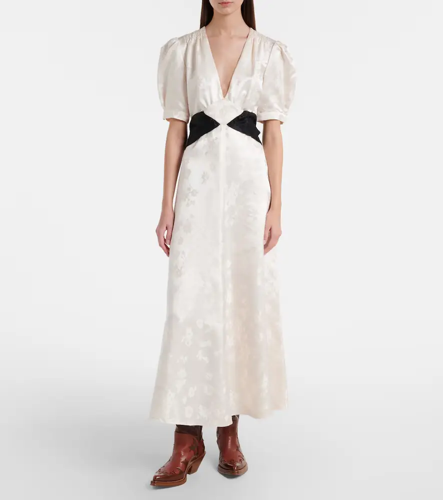 Gabriela Hearst Larkin floral silk midi dress | Thumbnail 3