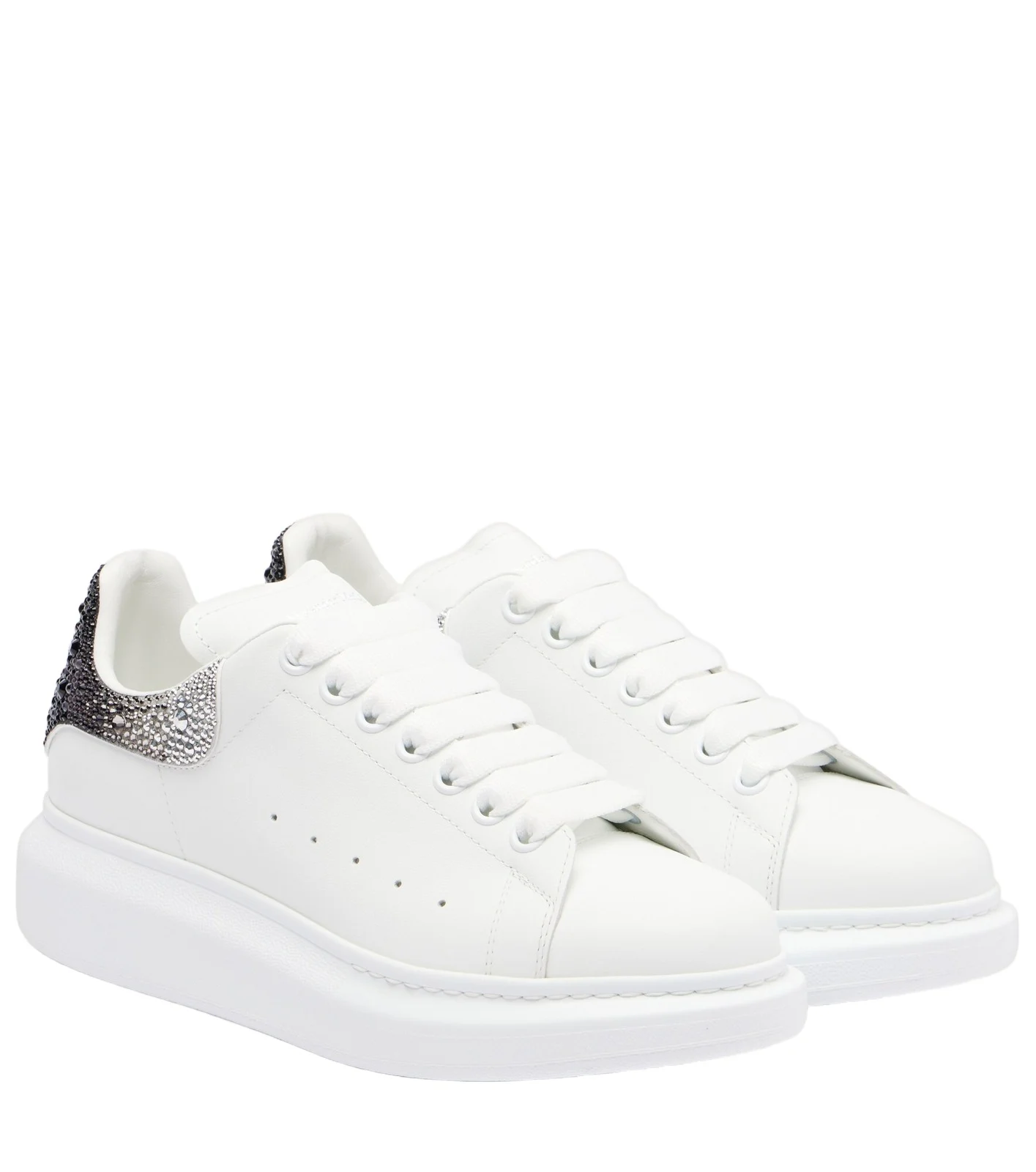 Oversized embellished leather sneakers