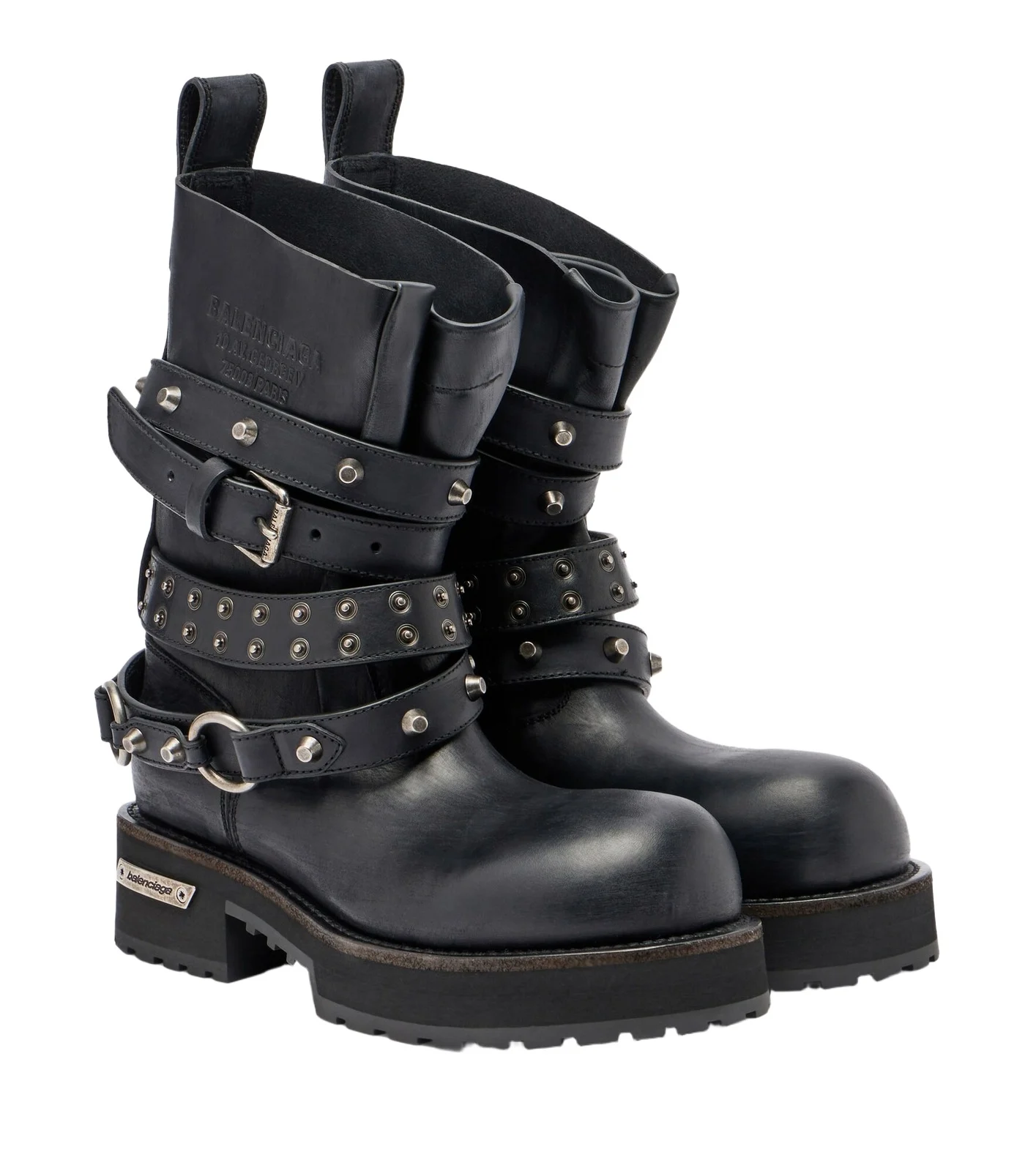 Balenciaga Venom City leather biker boots