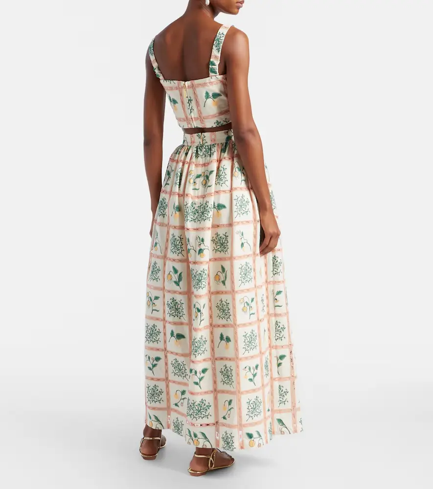 Agua by Agua Bendita Tangelo floral cotton maxi skirt | Thumbnail 3 Agua by Agua Bendita Tangelo floral cotton maxi skirt | Thumbnail 3