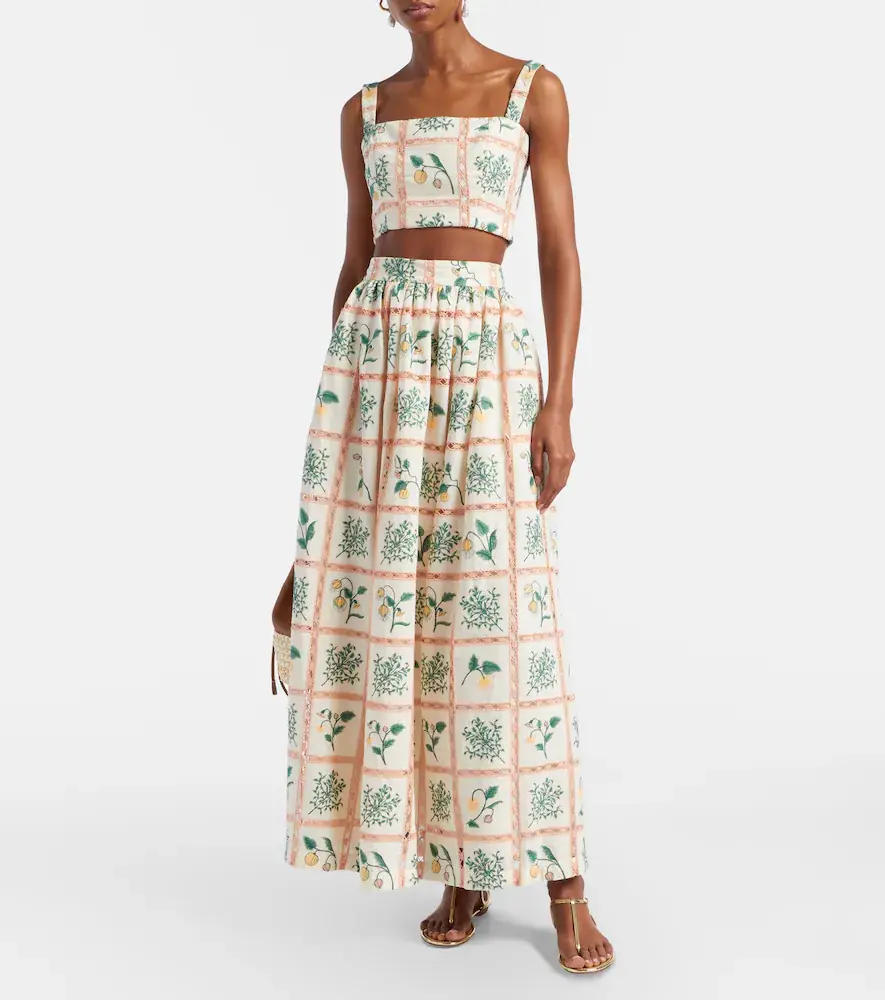Agua by Agua Bendita Tangelo floral cotton maxi skirt | Thumbnail 4 Agua by Agua Bendita Tangelo floral cotton maxi skirt | Thumbnail 4