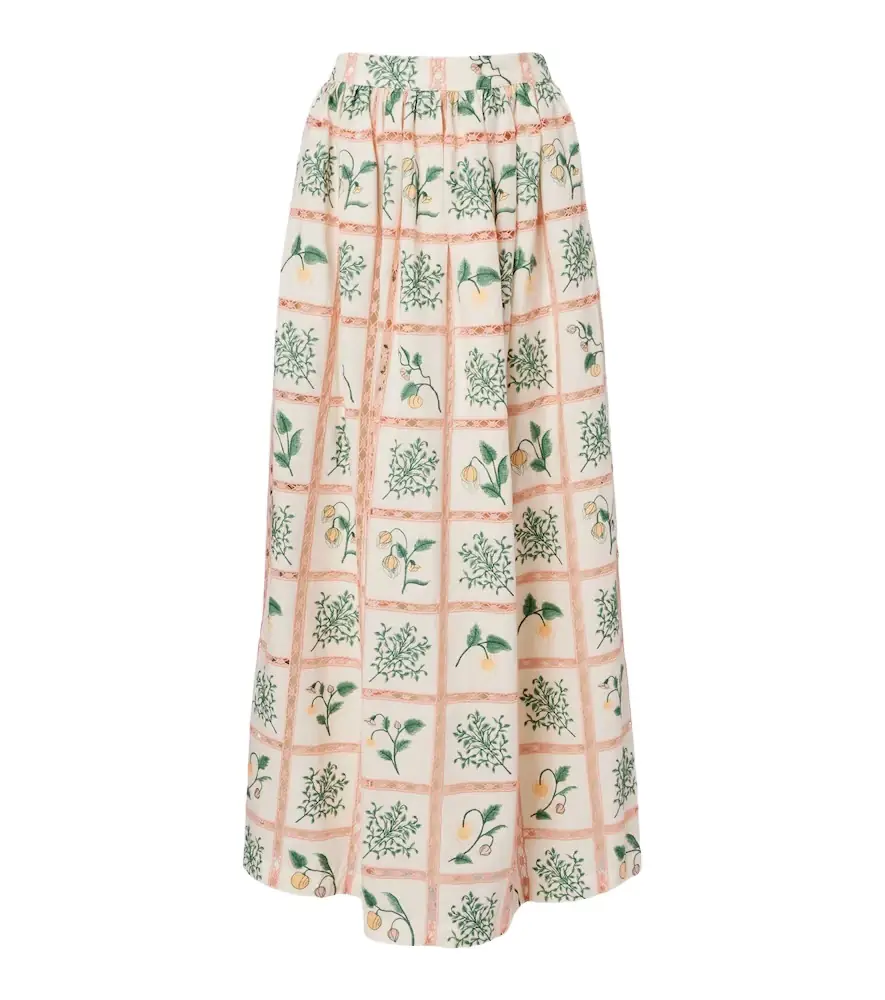 Agua by Agua Bendita Tangelo floral cotton maxi skirt | Image 1 Agua by Agua Bendita Tangelo floral cotton maxi skirt | Image 1