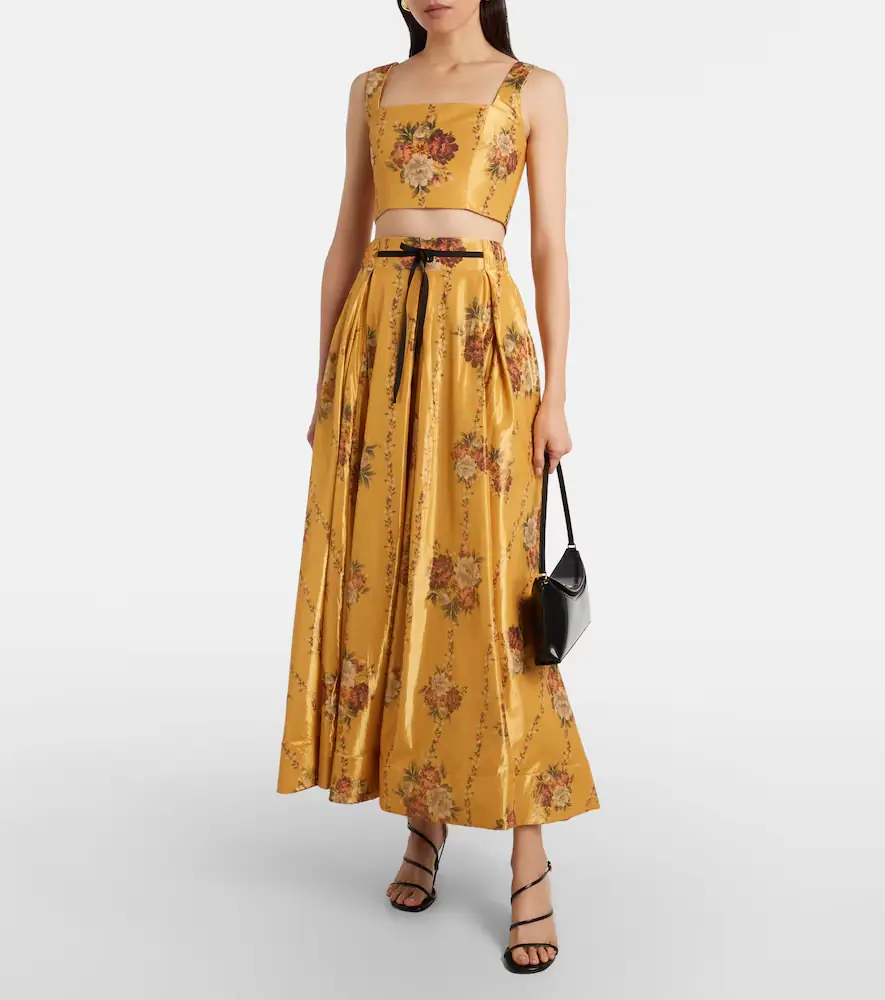Agua by Agua Bendita Amanda floral cotton-blend crop top | Thumbnail 4