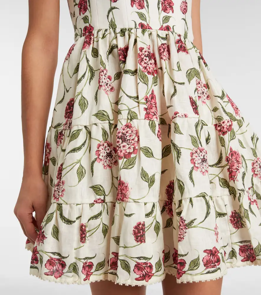 Agua by Agua Bendita Granadilla floral linen minidress | Thumbnail 3