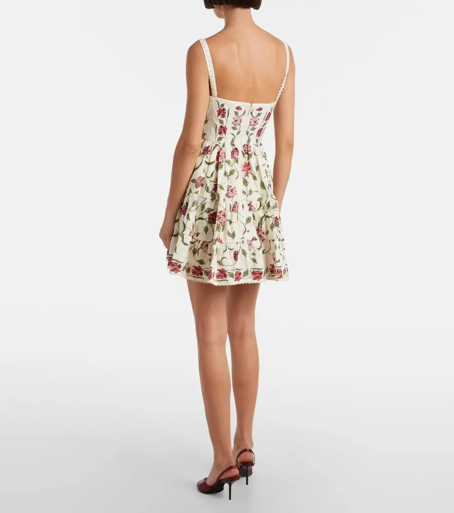 Agua by Agua Bendita Granadilla floral linen minidress | Thumbnail 4