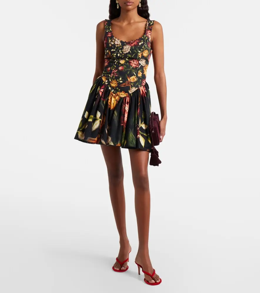 Agua by Agua Bendita Pluma floral cotton minidress | Thumbnail 5