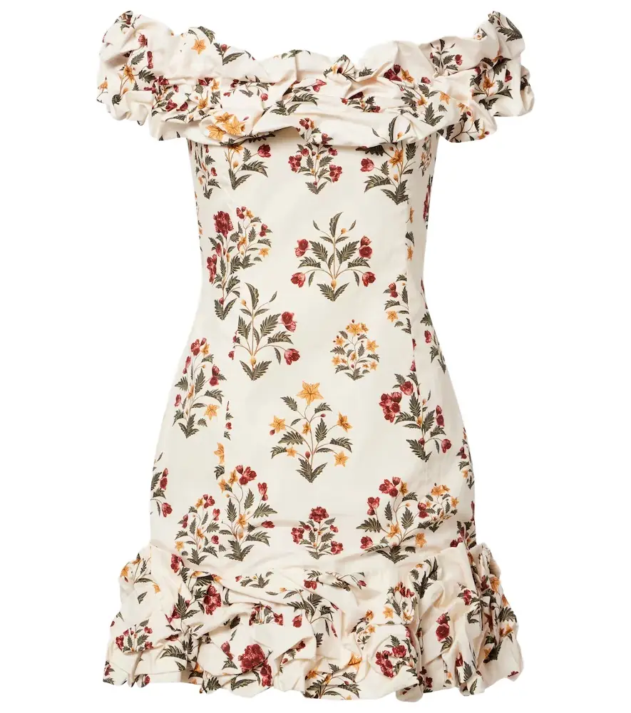 Agua by Agua Bendita Floral ruffled cotton minidress | Image 1 Agua by Agua Bendita Floral ruffled cotton minidress | Image 1