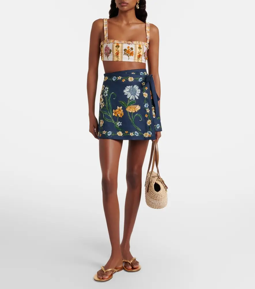 Agua by Agua Bendita Floral linen beach cover-up | Thumbnail 2 Agua by Agua Bendita Floral linen beach cover-up | Thumbnail 2