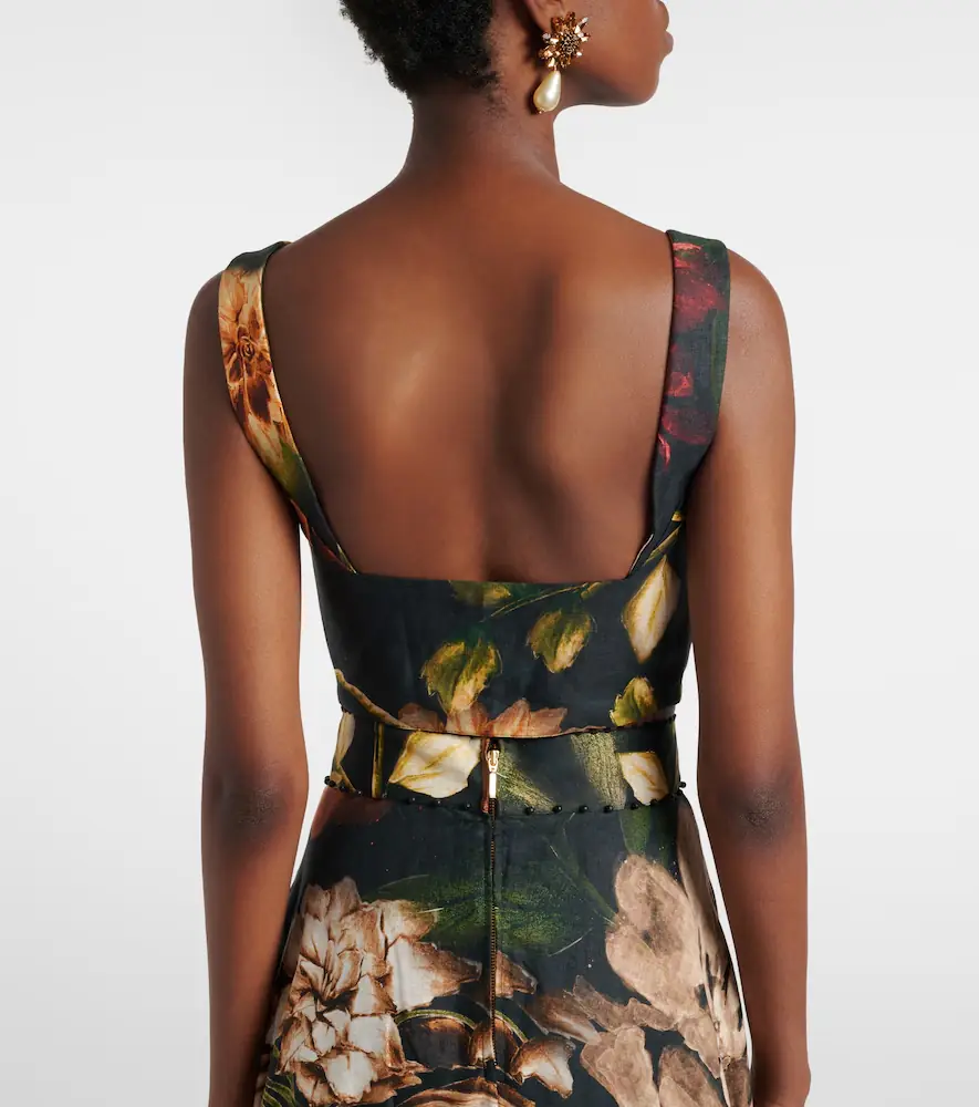 Agua by Agua Bendita Floral linen crop top | Thumbnail 4 Agua by Agua Bendita Floral linen crop top | Thumbnail 4