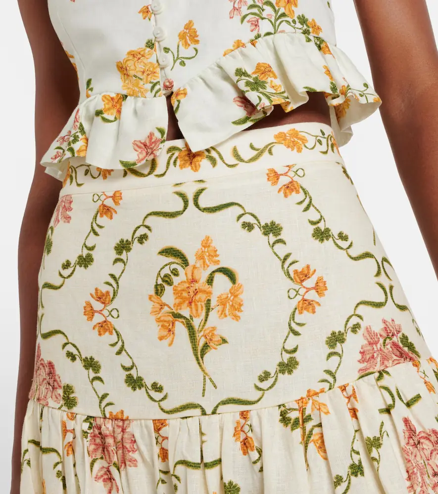 Agua by Agua Bendita Anis Cordillera floral cotton maxi skirt | Thumbnail 2