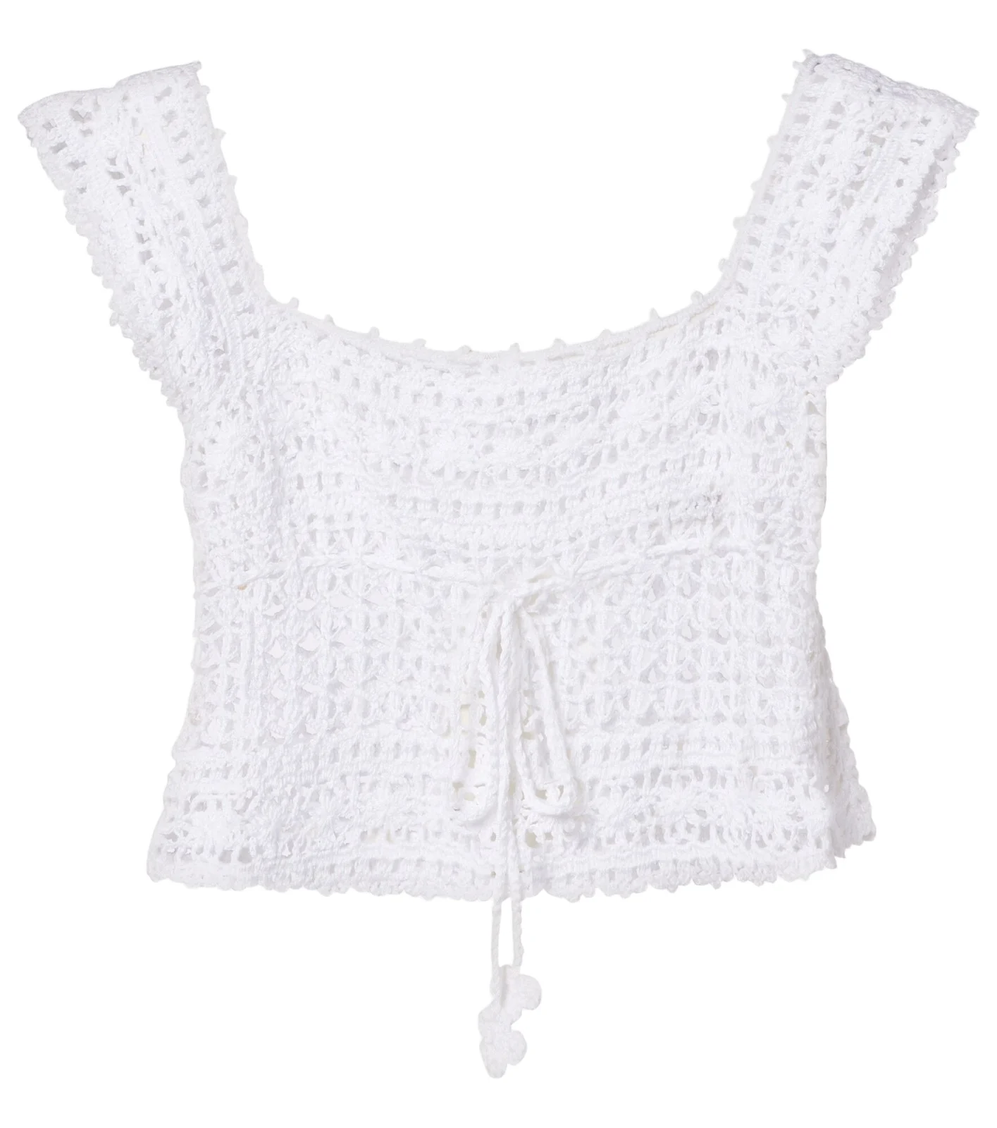 Anna Kosturova Deauville crochet cotton crop top