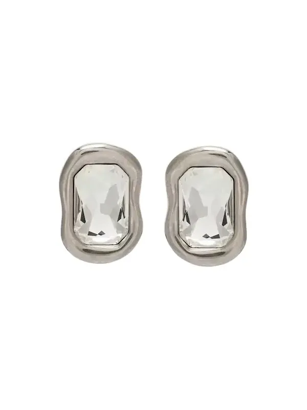 Sculptural Crystal embellished earrings Sculptural Crystal embellished earrings