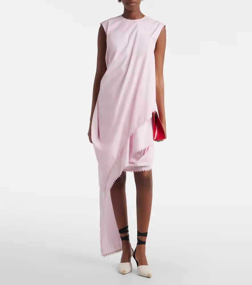 Jacquemus Traversin asymmetric cotton poplin minidress | Thumbnail 4 Jacquemus Traversin asymmetric cotton poplin minidress | Thumbnail 4