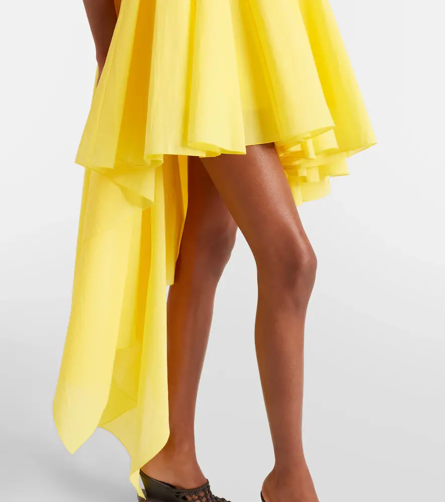 Jacquemus Triangle asymmetric cotton-blend minidress | Thumbnail 2 Jacquemus Triangle asymmetric cotton-blend minidress | Thumbnail 2
