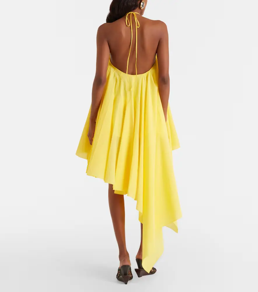 Jacquemus Triangle asymmetric cotton-blend minidress | Thumbnail 3 Jacquemus Triangle asymmetric cotton-blend minidress | Thumbnail 3