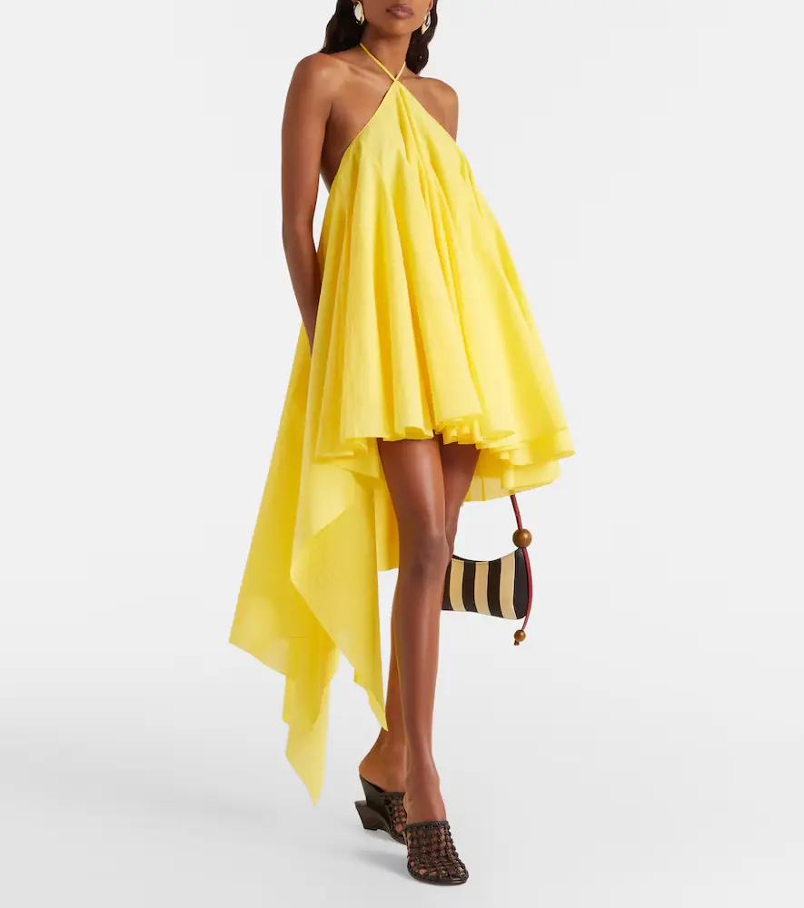 Jacquemus Triangle asymmetric cotton-blend minidress | Thumbnail 5 Jacquemus Triangle asymmetric cotton-blend minidress | Thumbnail 5