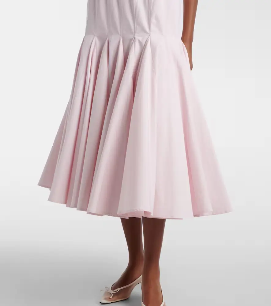 Jacquemus Agave pleated cotton poplin midi dress | Thumbnail 2 Jacquemus Agave pleated cotton poplin midi dress | Thumbnail 2