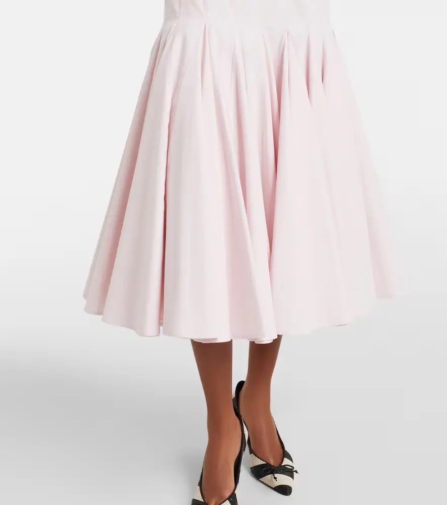 Jacquemus Agave pleated cotton poplin midi dress | Thumbnail 4 Jacquemus Agave pleated cotton poplin midi dress | Thumbnail 4