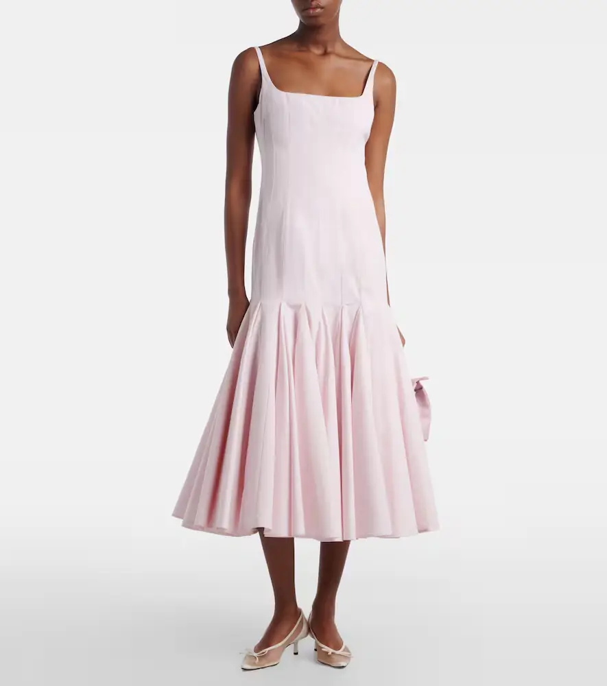 Jacquemus Agave pleated cotton poplin midi dress | Thumbnail 5 Jacquemus Agave pleated cotton poplin midi dress | Thumbnail 5