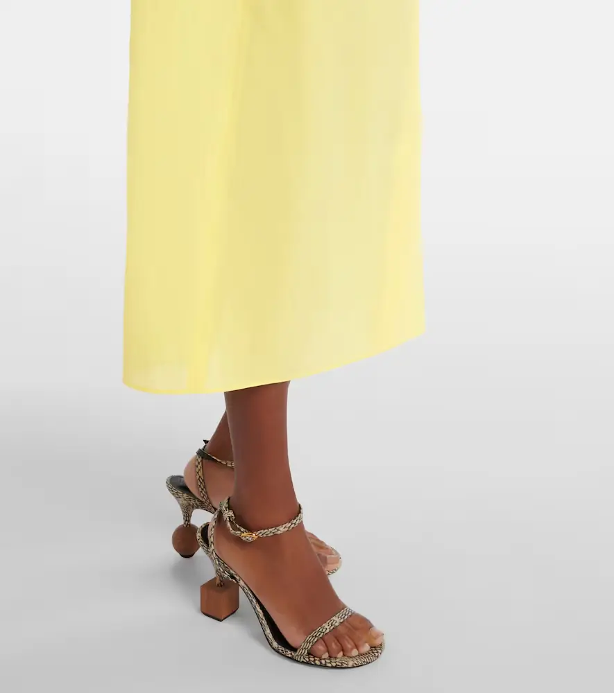 Jacquemus Drap cotton-blend poplin midi dress | Thumbnail 2