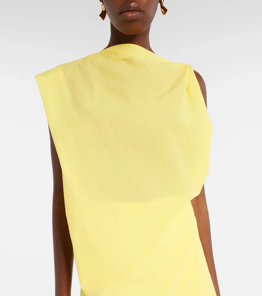 Jacquemus Drap cotton-blend poplin midi dress | Thumbnail 5