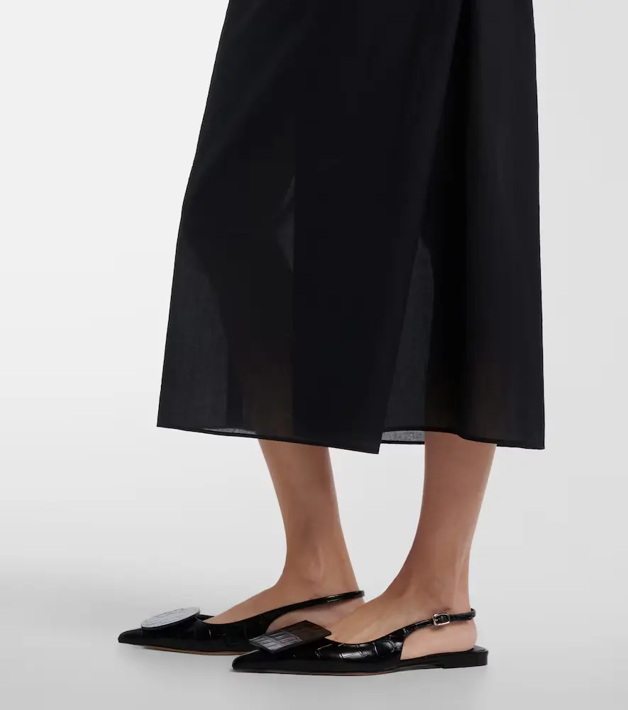 Jacquemus Drap cotton-blend poplin midi dress | Thumbnail 5