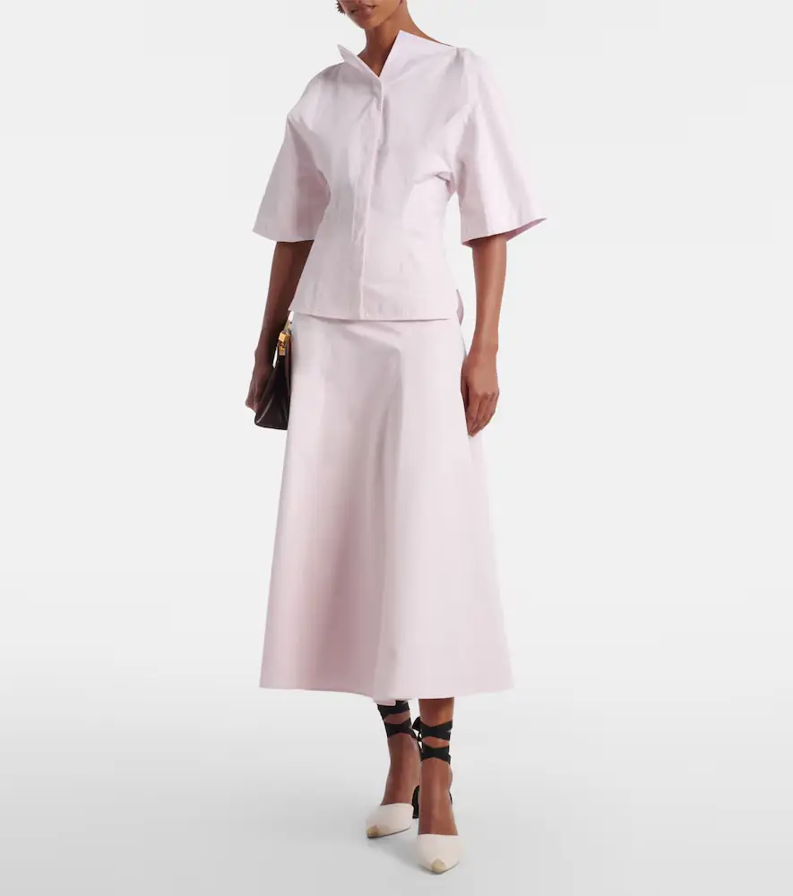 Jacquemus Triangle cotton poplin midi skirt | Thumbnail 3 Jacquemus Triangle cotton poplin midi skirt | Thumbnail 3