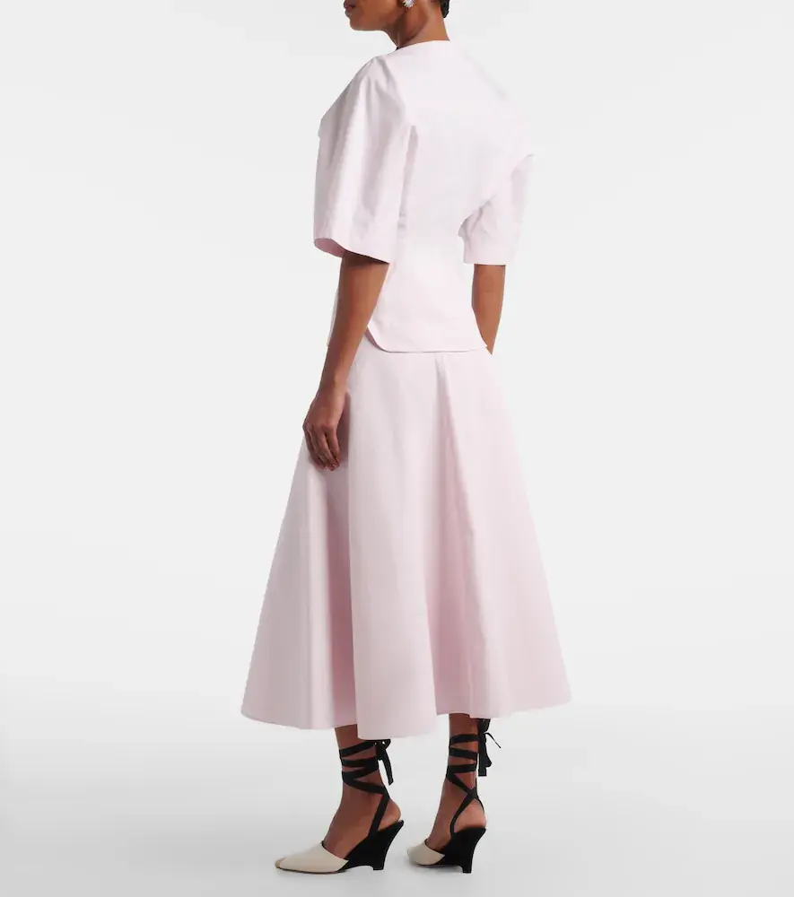 Jacquemus Triangle cotton poplin midi skirt | Thumbnail 5 Jacquemus Triangle cotton poplin midi skirt | Thumbnail 5