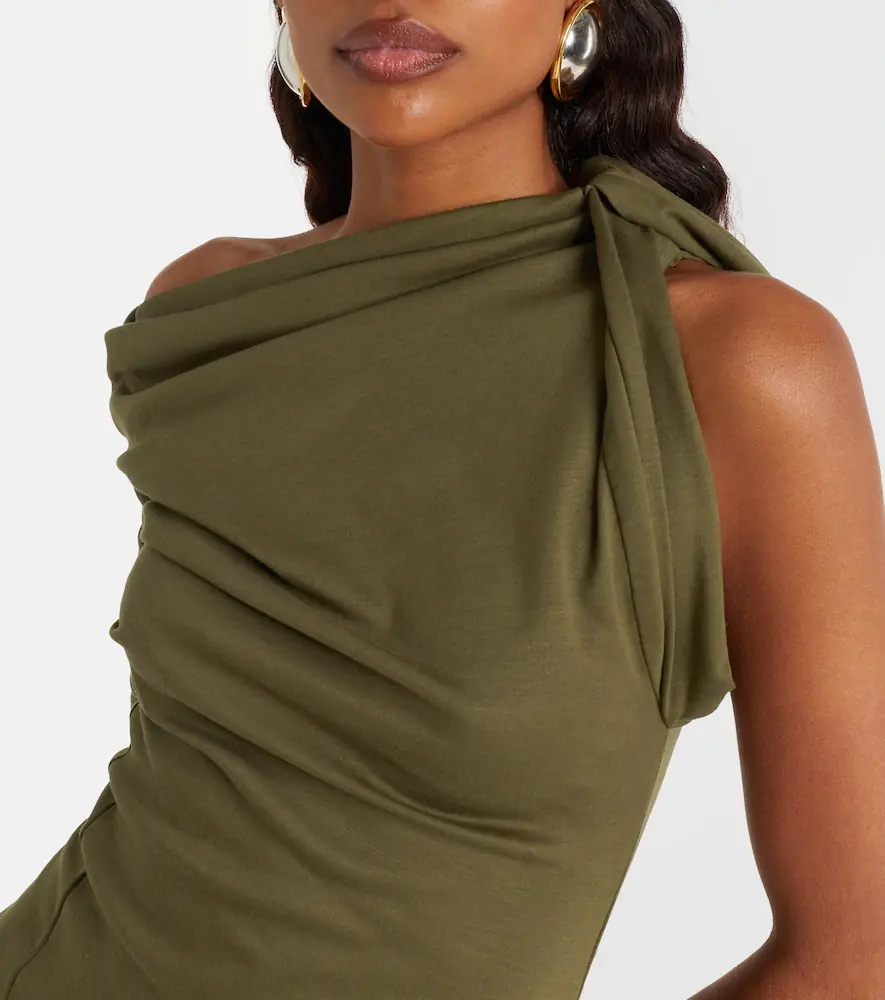 Jacquemus Draped cotton and silk minidress | Thumbnail 4