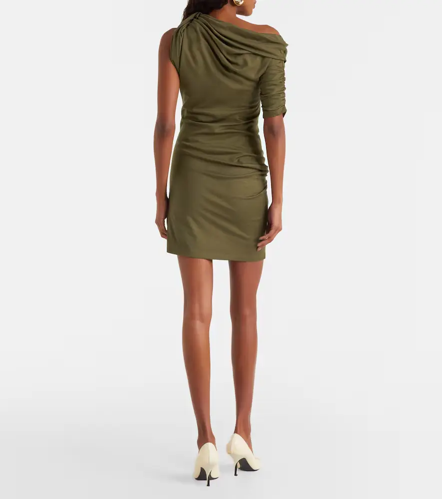Jacquemus Draped cotton and silk minidress | Thumbnail 5