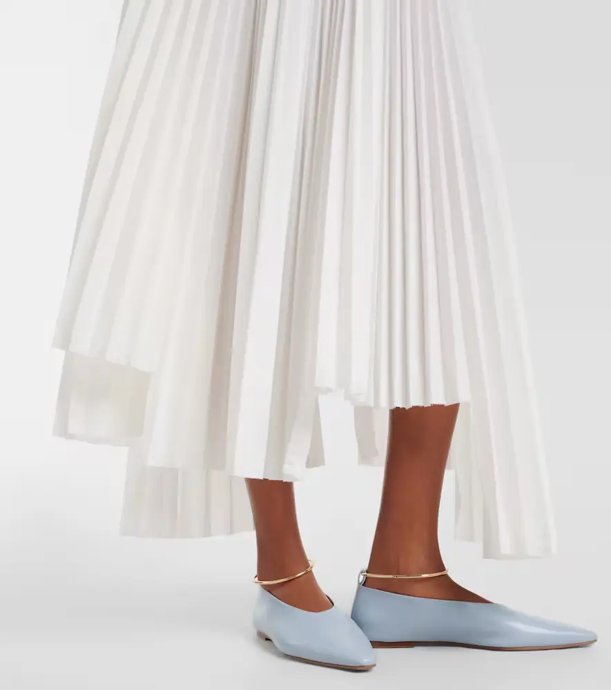 Plan C Plissé asymmetric muslin maxi skirt | Thumbnail 6