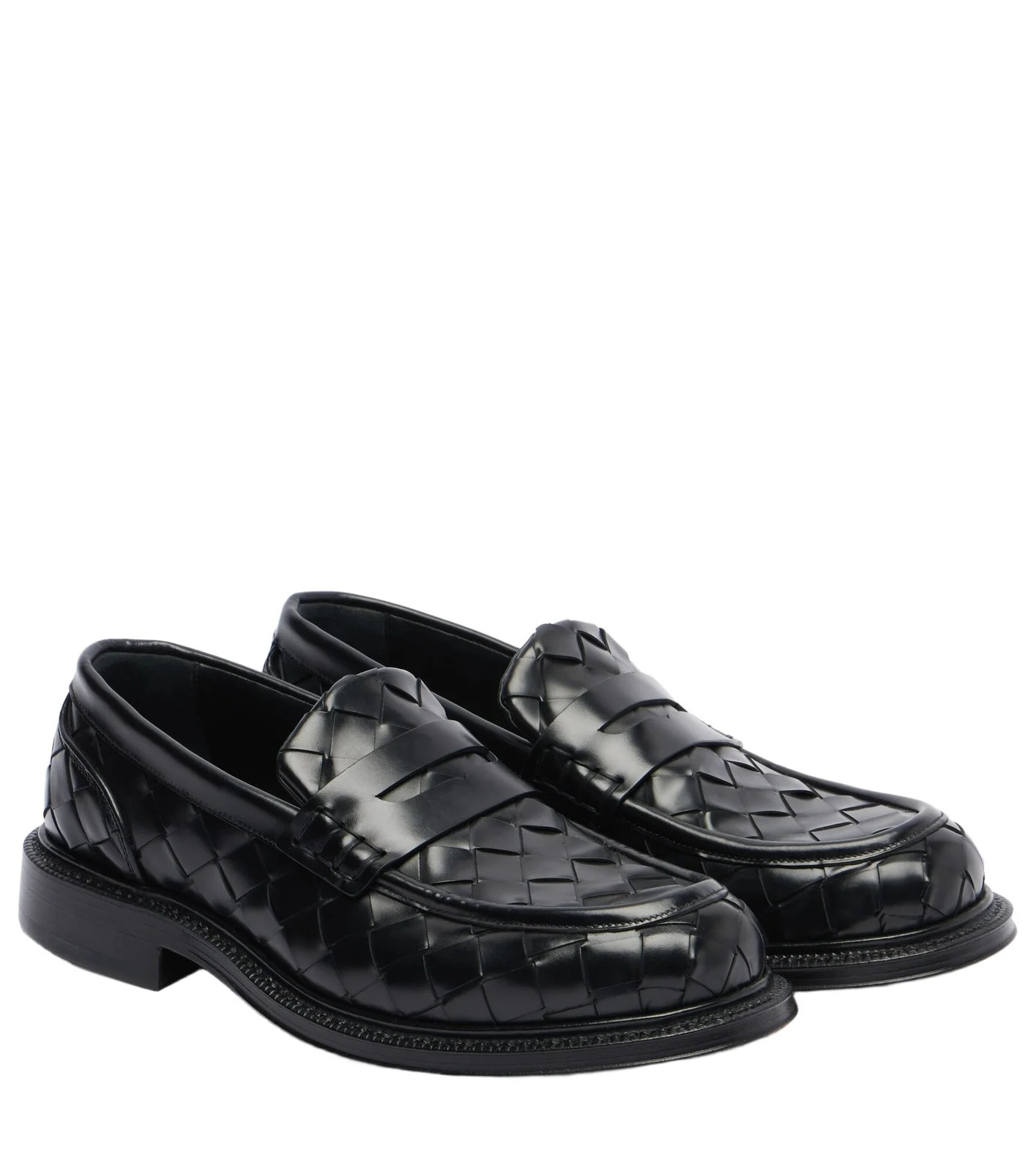 James Intrecciato leather loafers