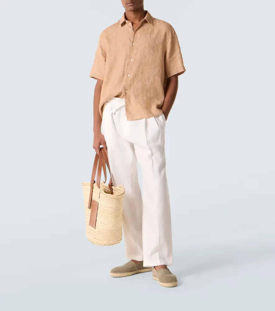 Frescobol Carioca Castro printed linen bowling shirt | Thumbnail 2
