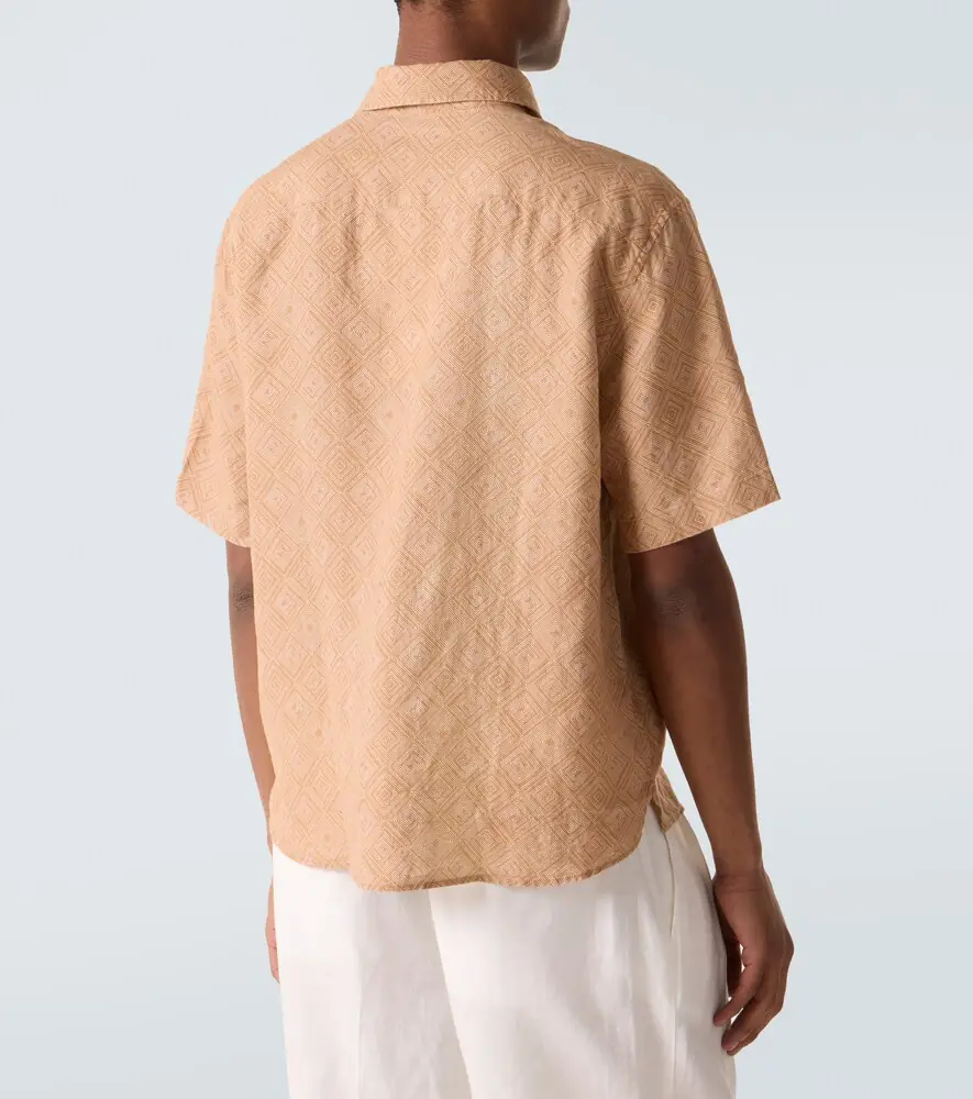 Frescobol Carioca Castro printed linen bowling shirt | Thumbnail 4