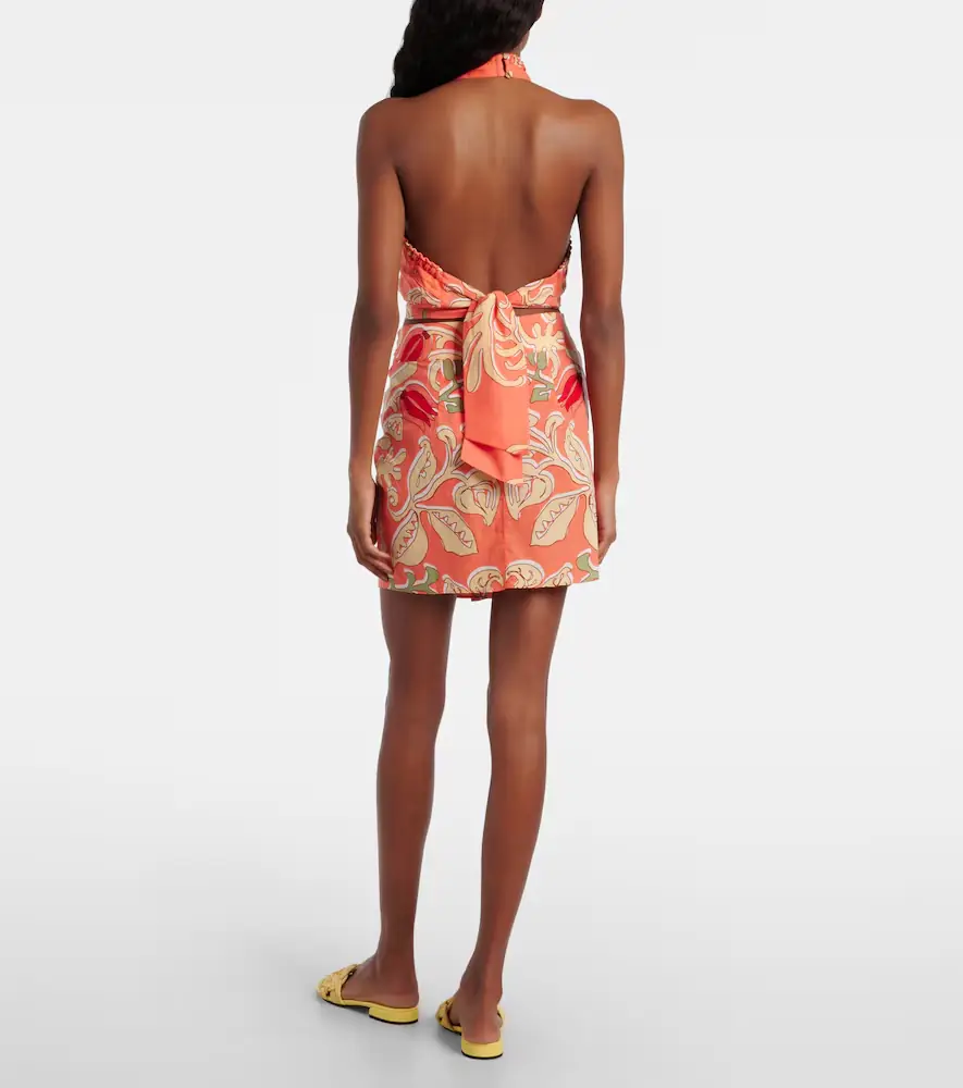 Poupette St Barth Tilda gathered printed cotton miniskirt | Thumbnail 2