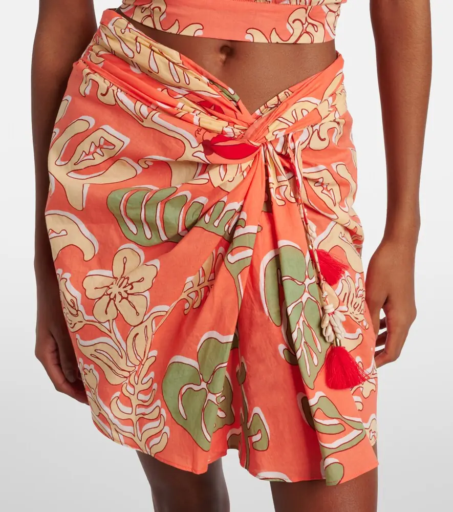 Poupette St Barth Tilda gathered printed cotton miniskirt | Thumbnail 3