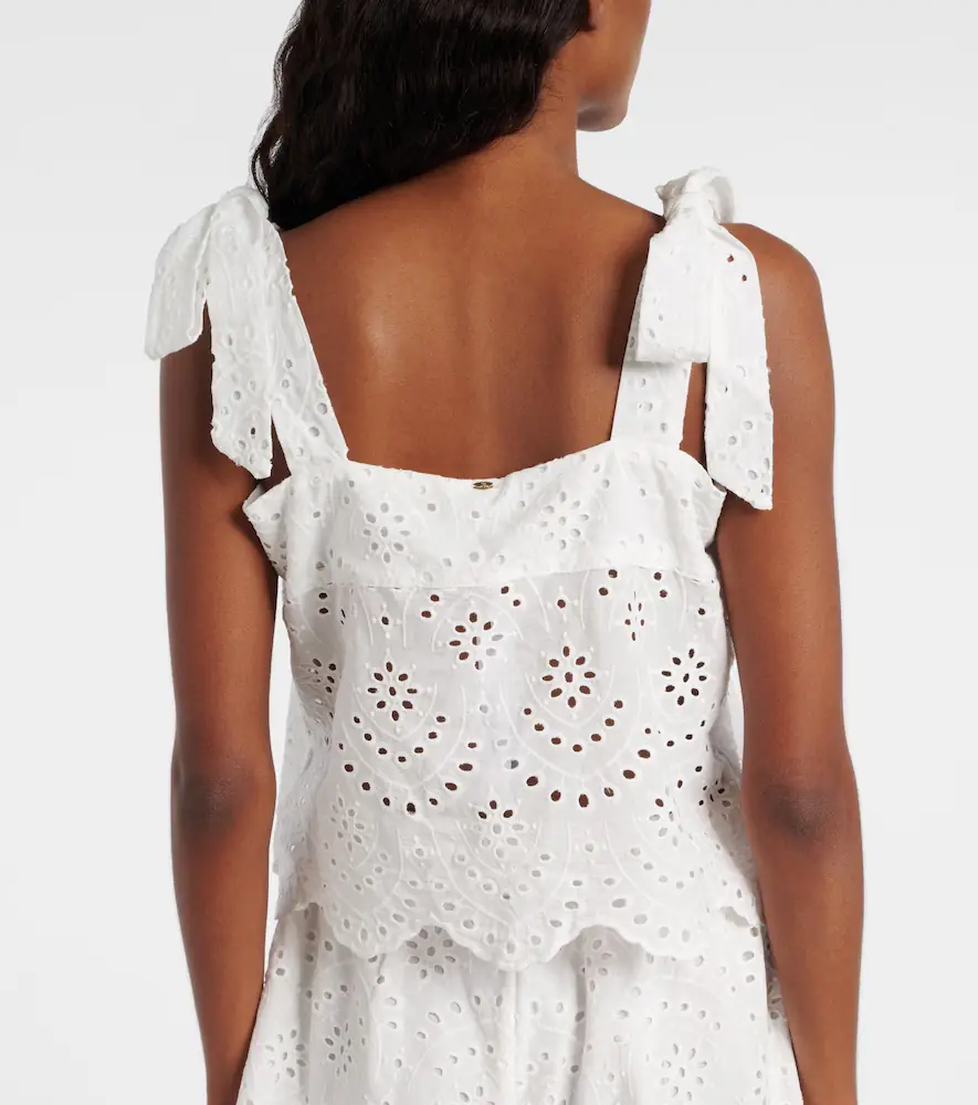 Poupette St Barth Noa broderie anglaise cotton top | Thumbnail 2 Poupette St Barth Noa broderie anglaise cotton top | Thumbnail 2