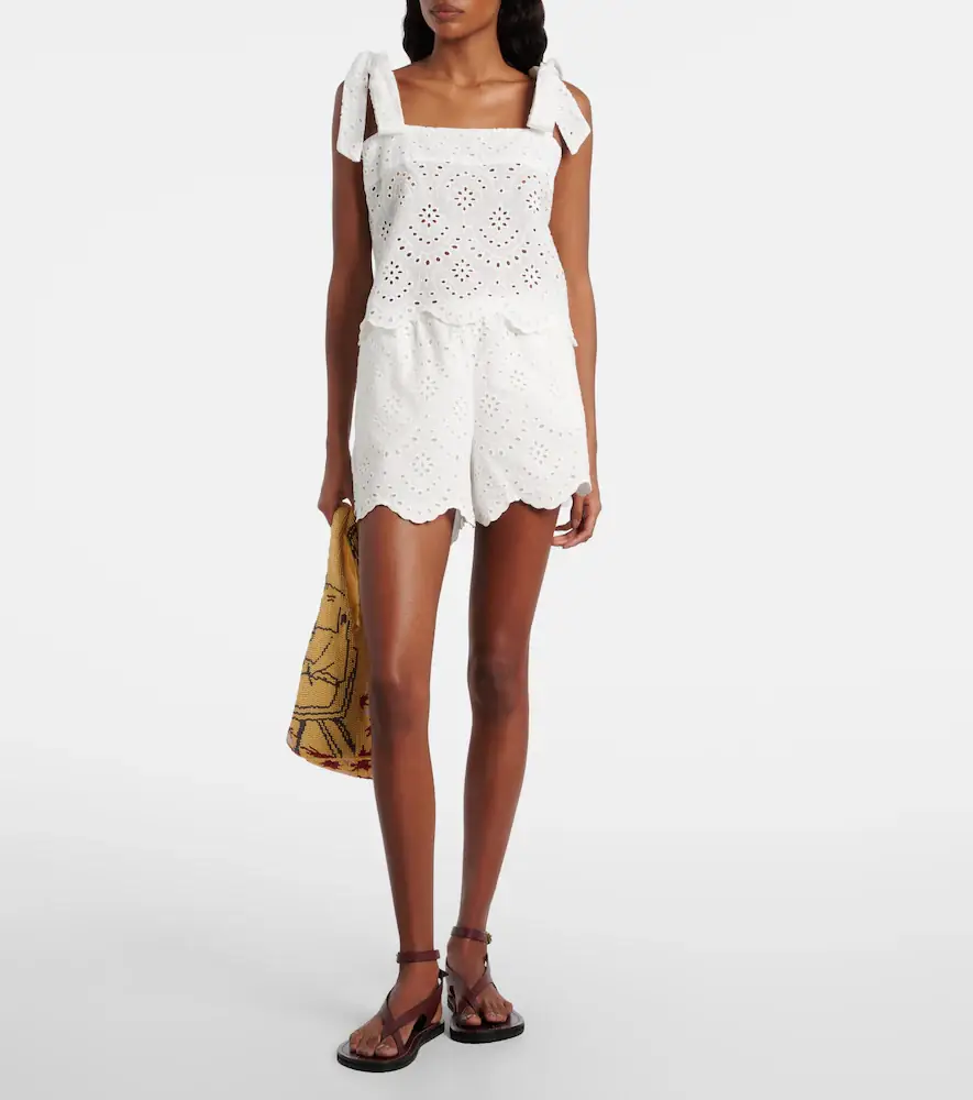 Poupette St Barth Noa broderie anglaise cotton top | Thumbnail 4 Poupette St Barth Noa broderie anglaise cotton top | Thumbnail 4