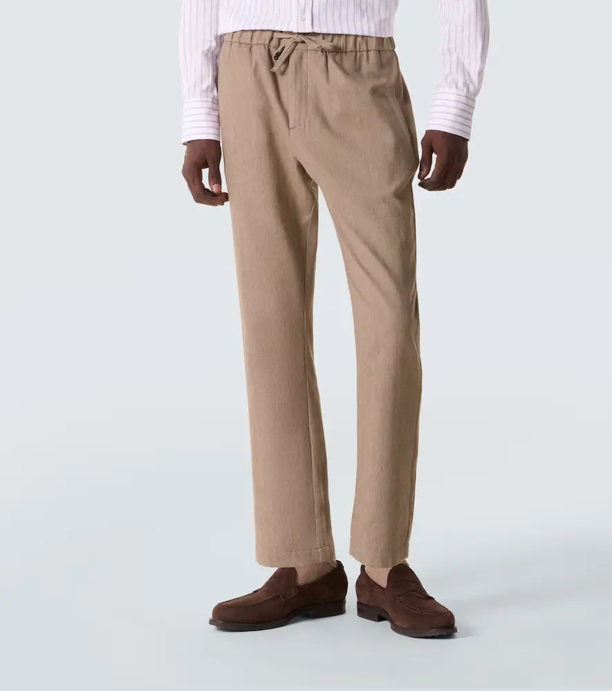 Frescobol Carioca Oscar herringbone cotton-blend straight pants | Thumbnail 4 Frescobol Carioca Oscar herringbone cotton-blend straight pants | Thumbnail 4
