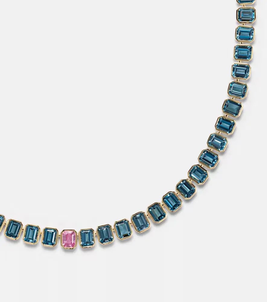 Bucherer Fine Jewellery 18kt gold necklace with topaz and sapphire | Thumbnail 4 Bucherer Fine Jewellery 18kt gold necklace with topaz and sapphire | Thumbnail 4