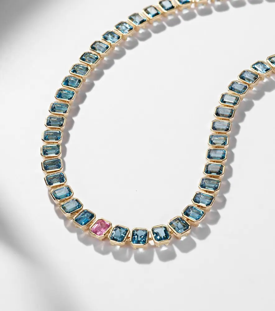 Bucherer Fine Jewellery 18kt gold necklace with topaz and sapphire | Thumbnail 6 Bucherer Fine Jewellery 18kt gold necklace with topaz and sapphire | Thumbnail 6