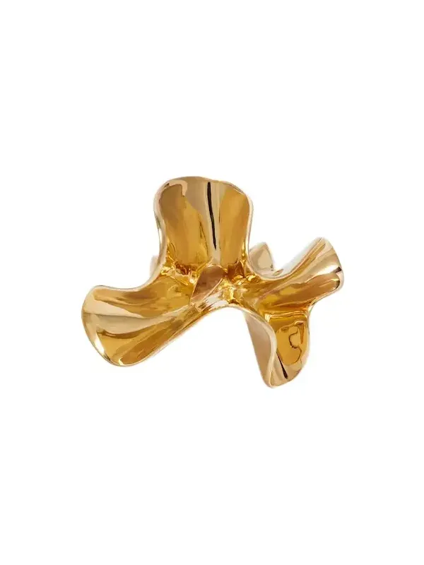 Anemone gold-plated sterling silver ring