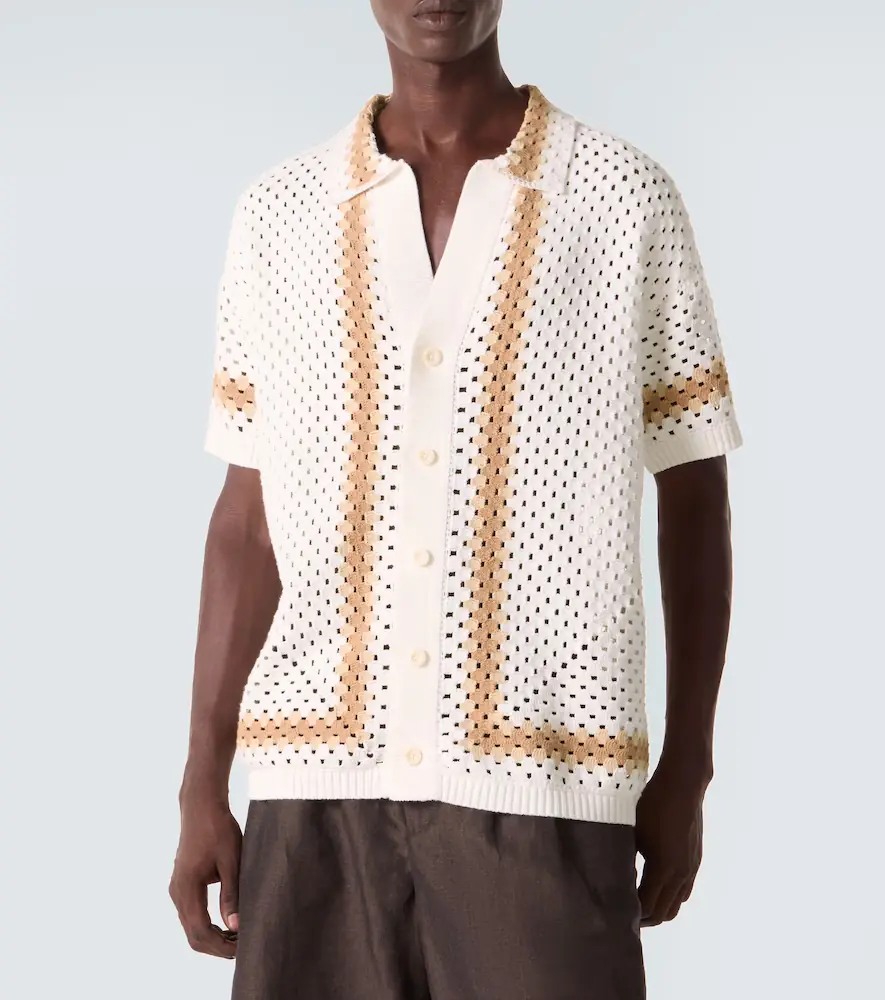 Frescobol Carioca Pinto crochet cotton bowling shirt | Thumbnail 2