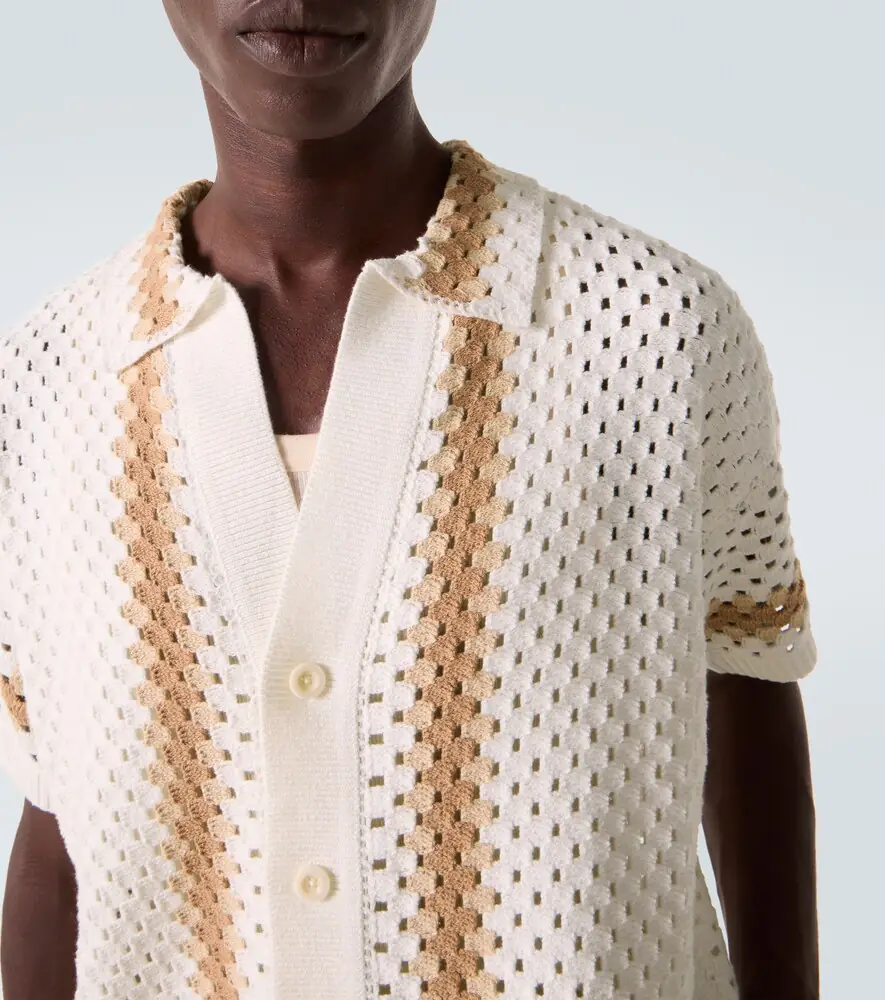 Frescobol Carioca Pinto crochet cotton bowling shirt | Thumbnail 3